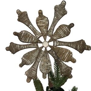 Threshold Silver Wire Beaded Snowflake Clip On Tree Topper Shiny